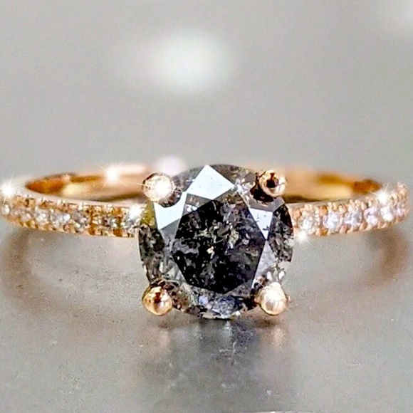 SALE 18k Stamped Gold Filled Elegant Smokey Quartz Crystal Ring (Size 6) - Picture 3 of 6